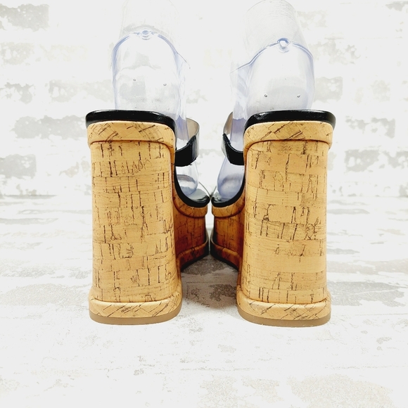 NEW NINE WEST Women's Rapps3 Black Summer Strappy Wedge Sandals K671 - Picture 6 of 13